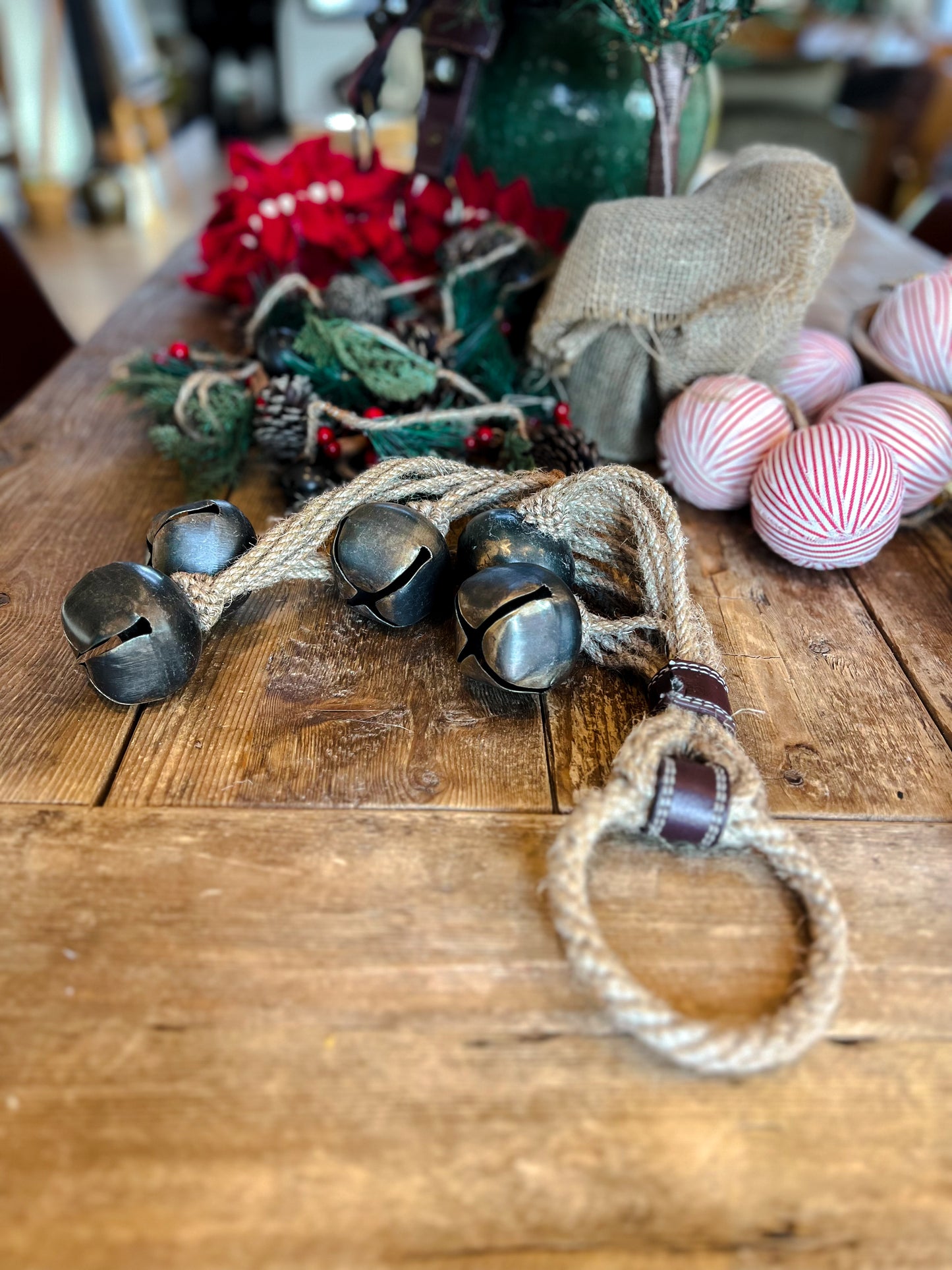 Christmas Bells on Jute Rope