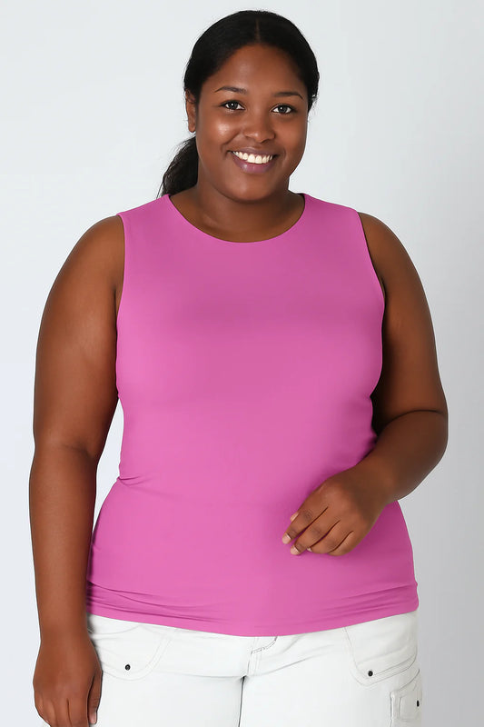 SJ Essential Boat Neck Tank - Orchid