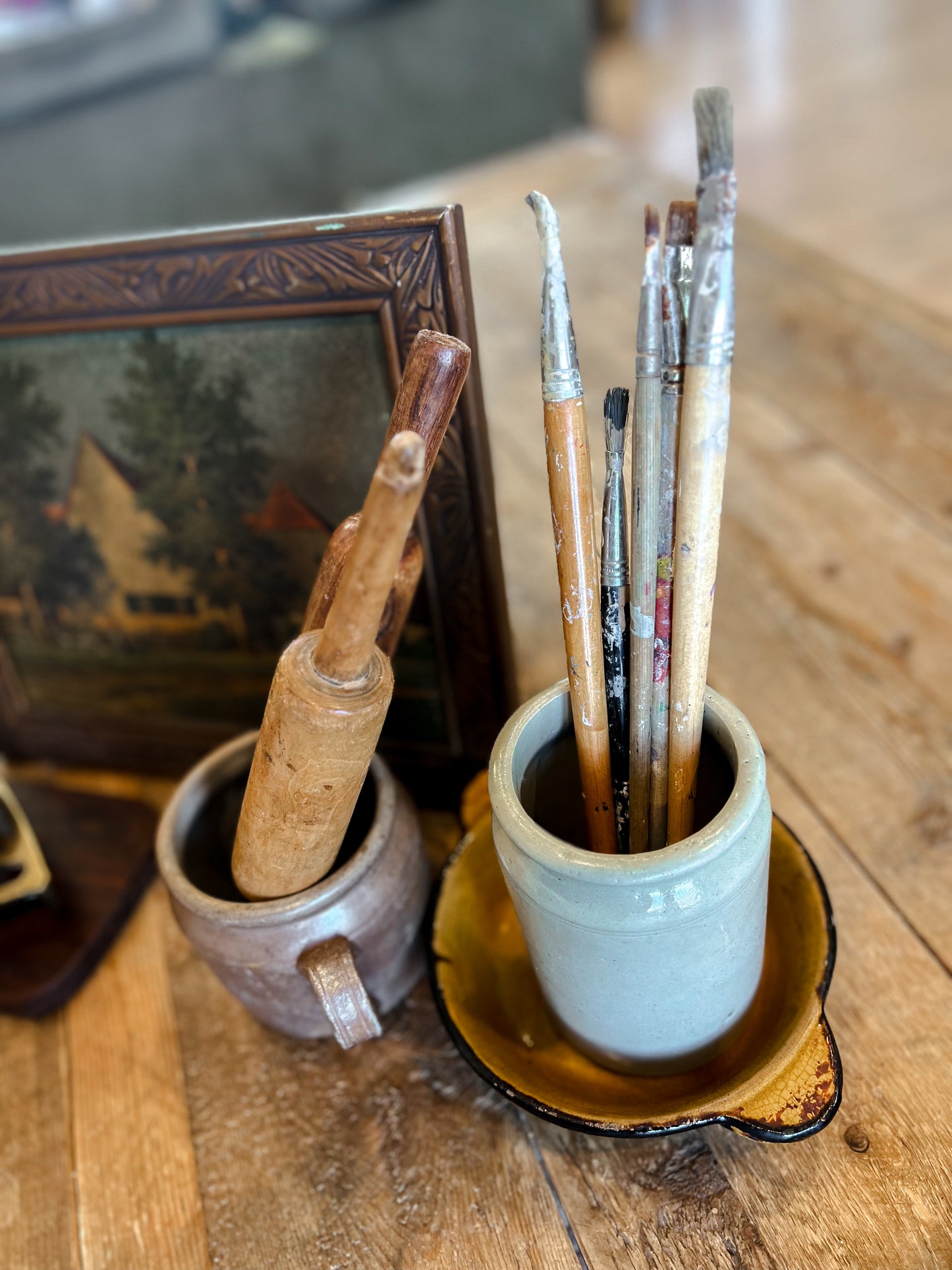 6 Vintage Artists Brushes