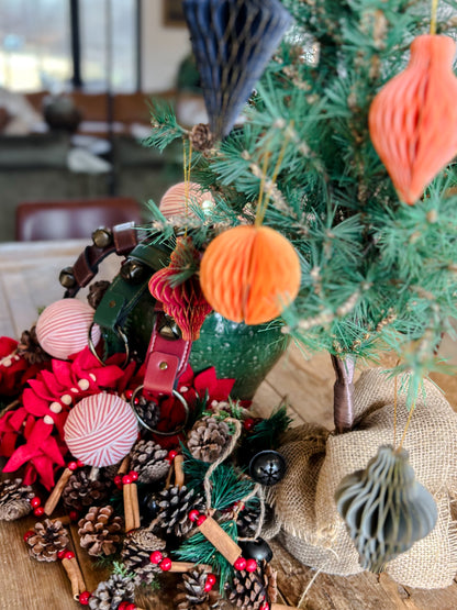 Accordion Paper Ornament - Starling Blue