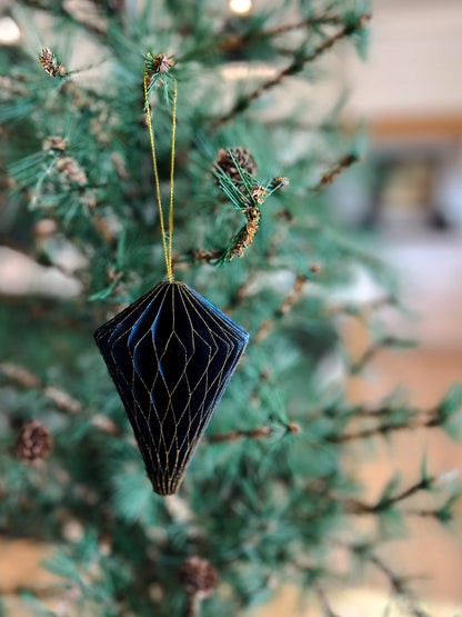 Accordion Paper Ornament - Starling Blue