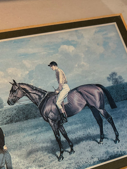 Framed English Horse Lithograph