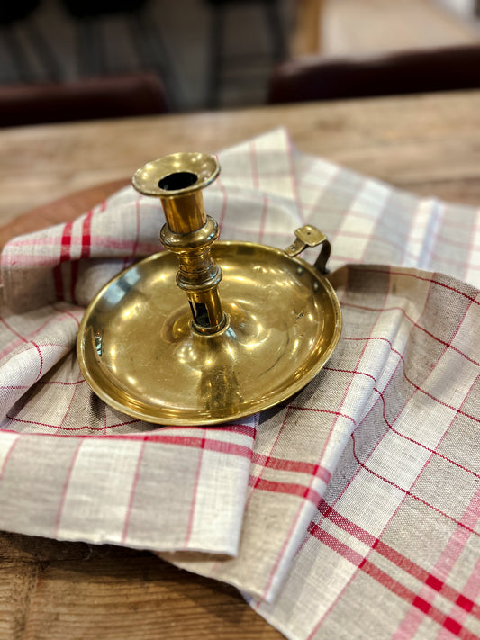 Large Vintage Brass Chamberstick