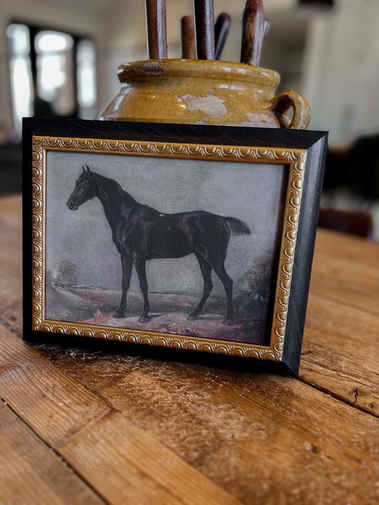 Reproduction French Framed Art: Gilded Horse