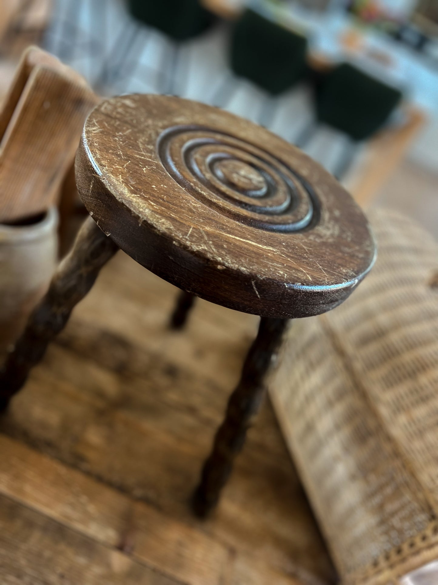 Classic Hardwood French Bobbin Stool