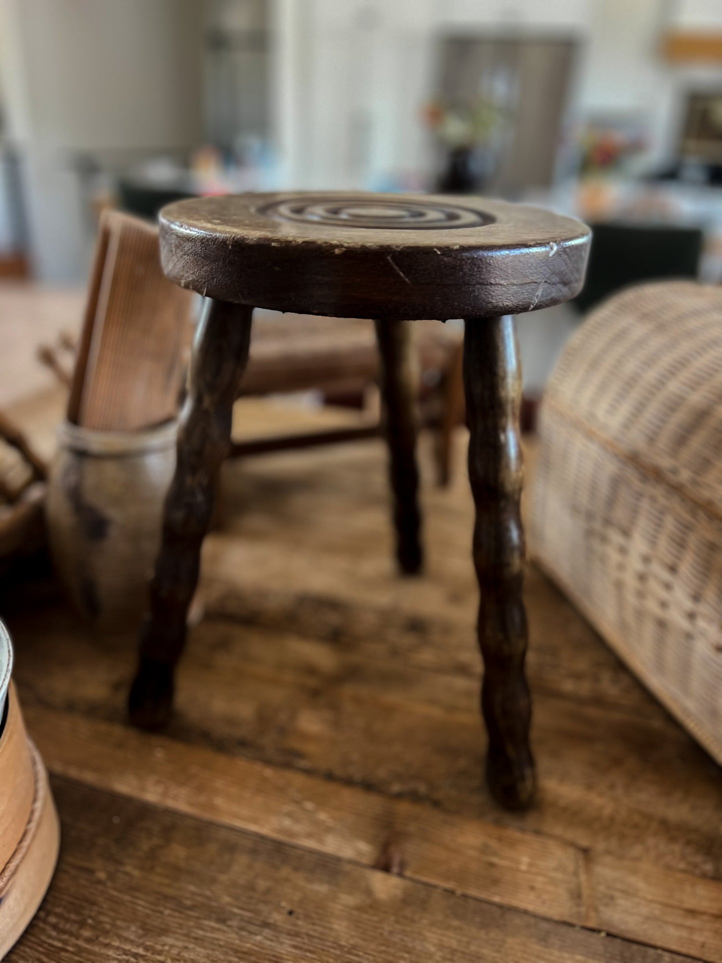 Classic Hardwood French Bobbin Stool