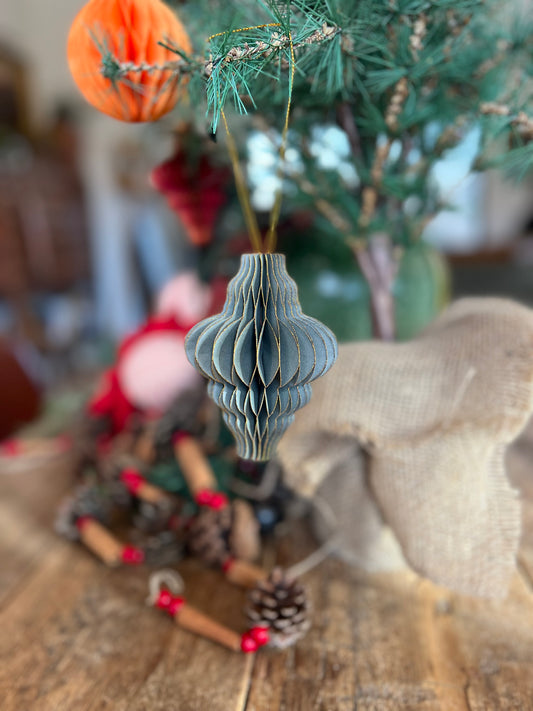 Accordion Paper Ornament - Gilded Fog