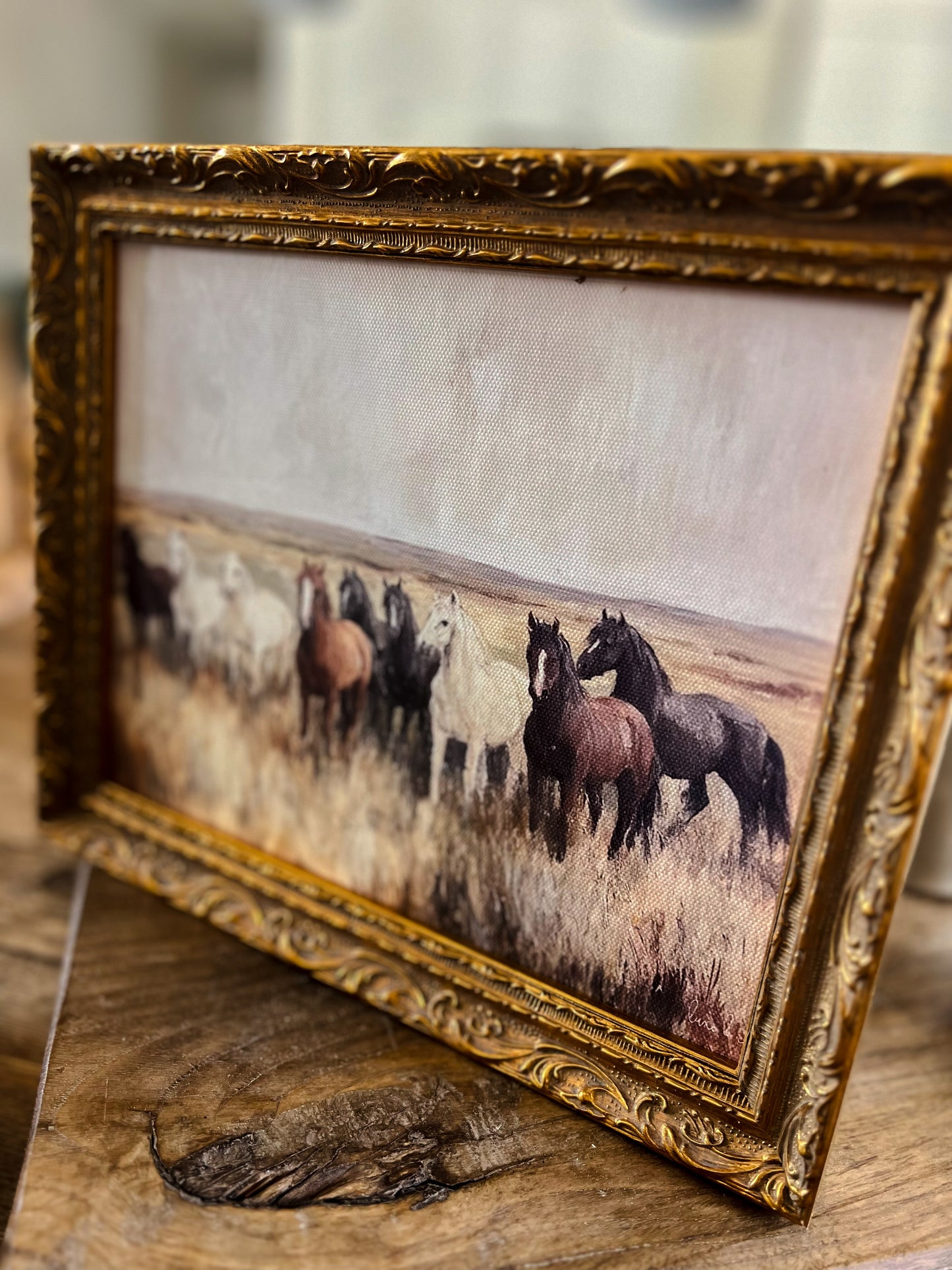 Reproduction French Framed Art: Wild Horses