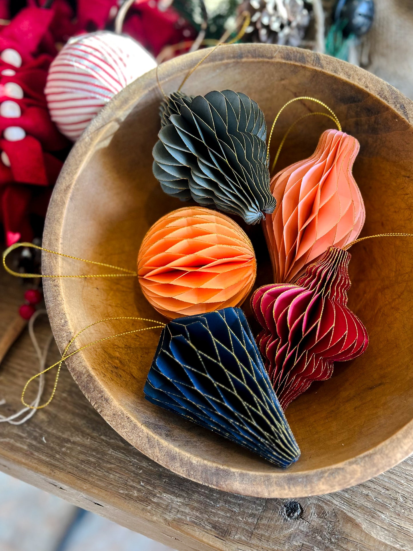 Accordion Paper Ornament - Starling Blue