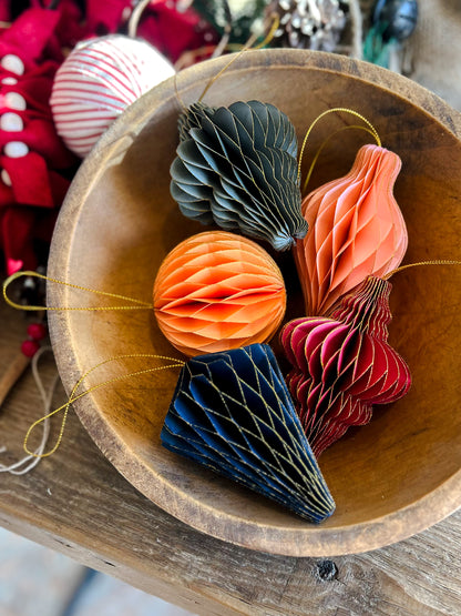 Accordion Paper Ornament - Starling Blue