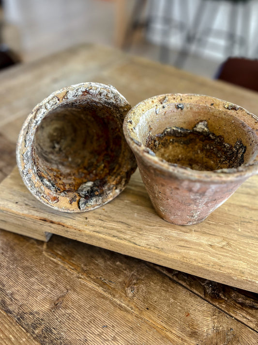 Set of 2 Pine Resin Pottery Pots