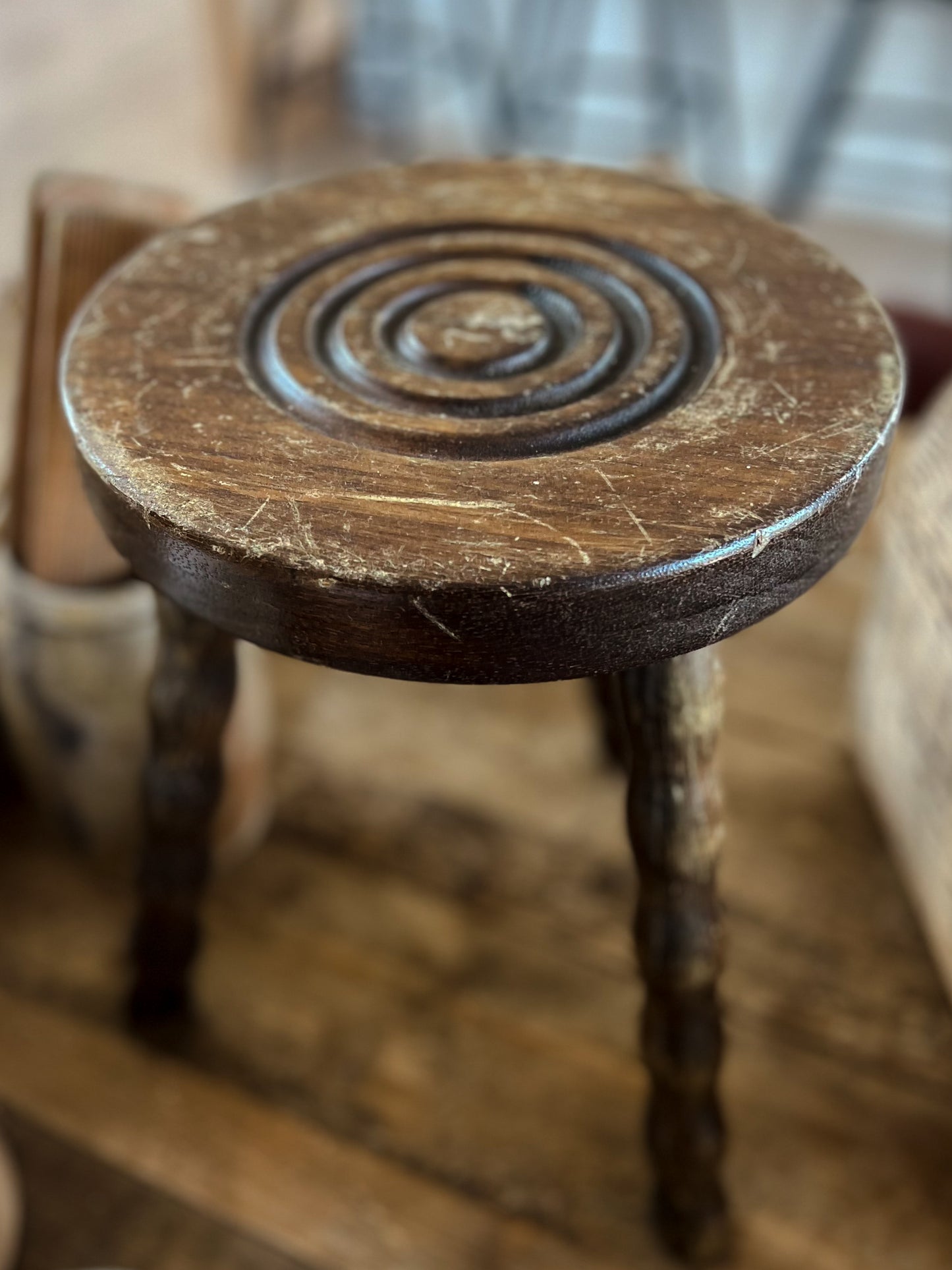 Classic Hardwood French Bobbin Stool