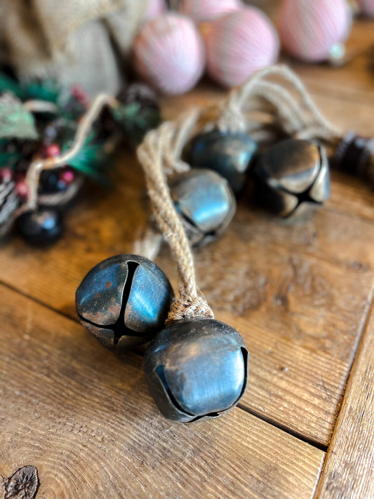 Christmas Bells on Jute Rope
