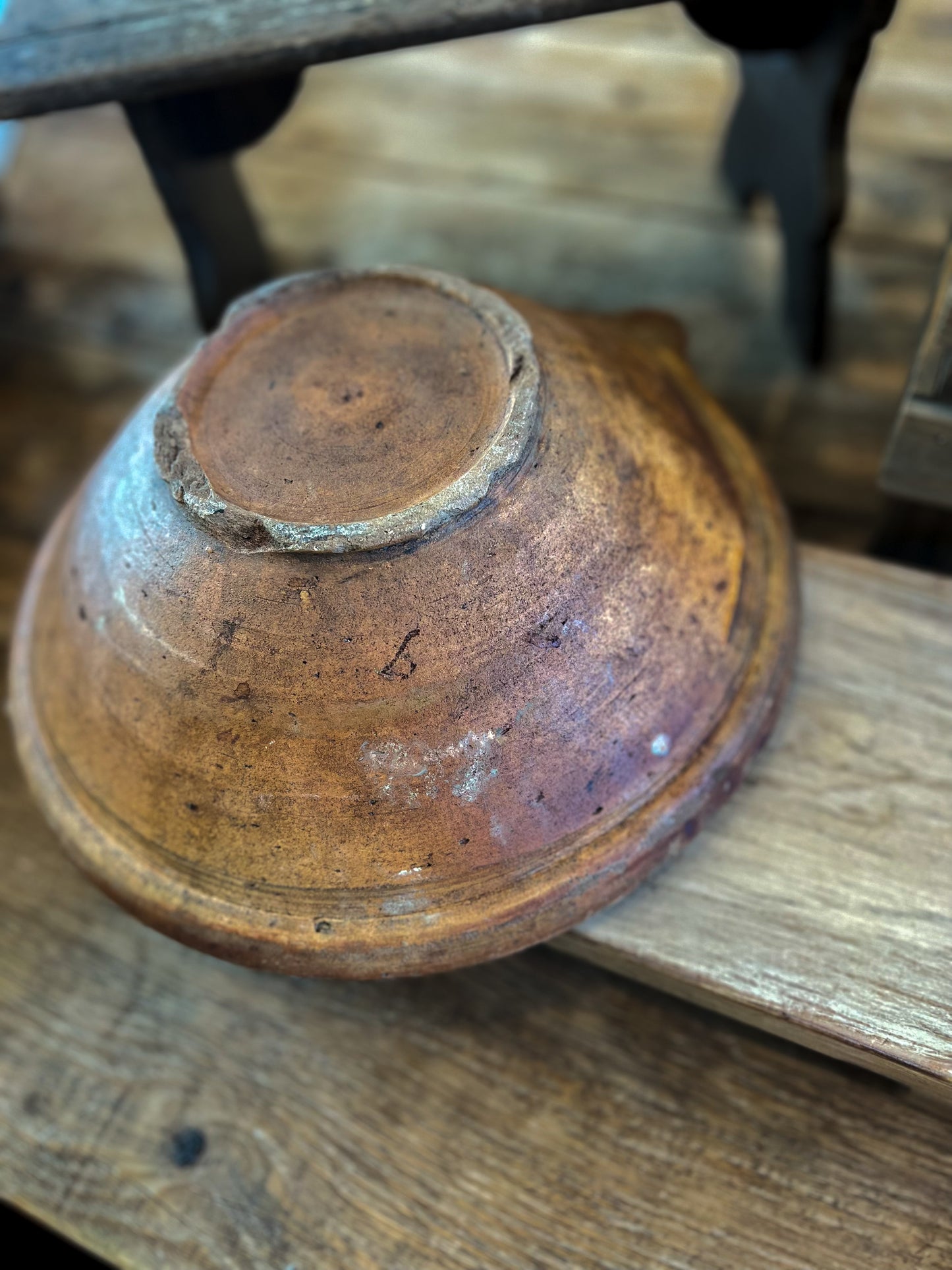 French Ochre Glazed Baking Bowl