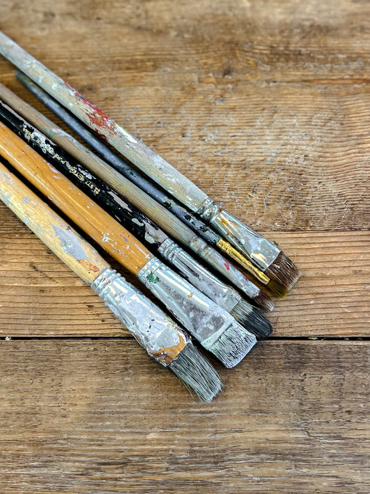 6 Vintage Artists Brushes