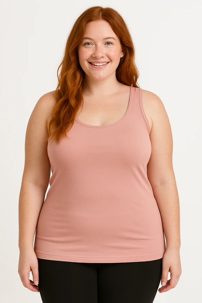 SJ Essential Long Tank - Cloud Pink