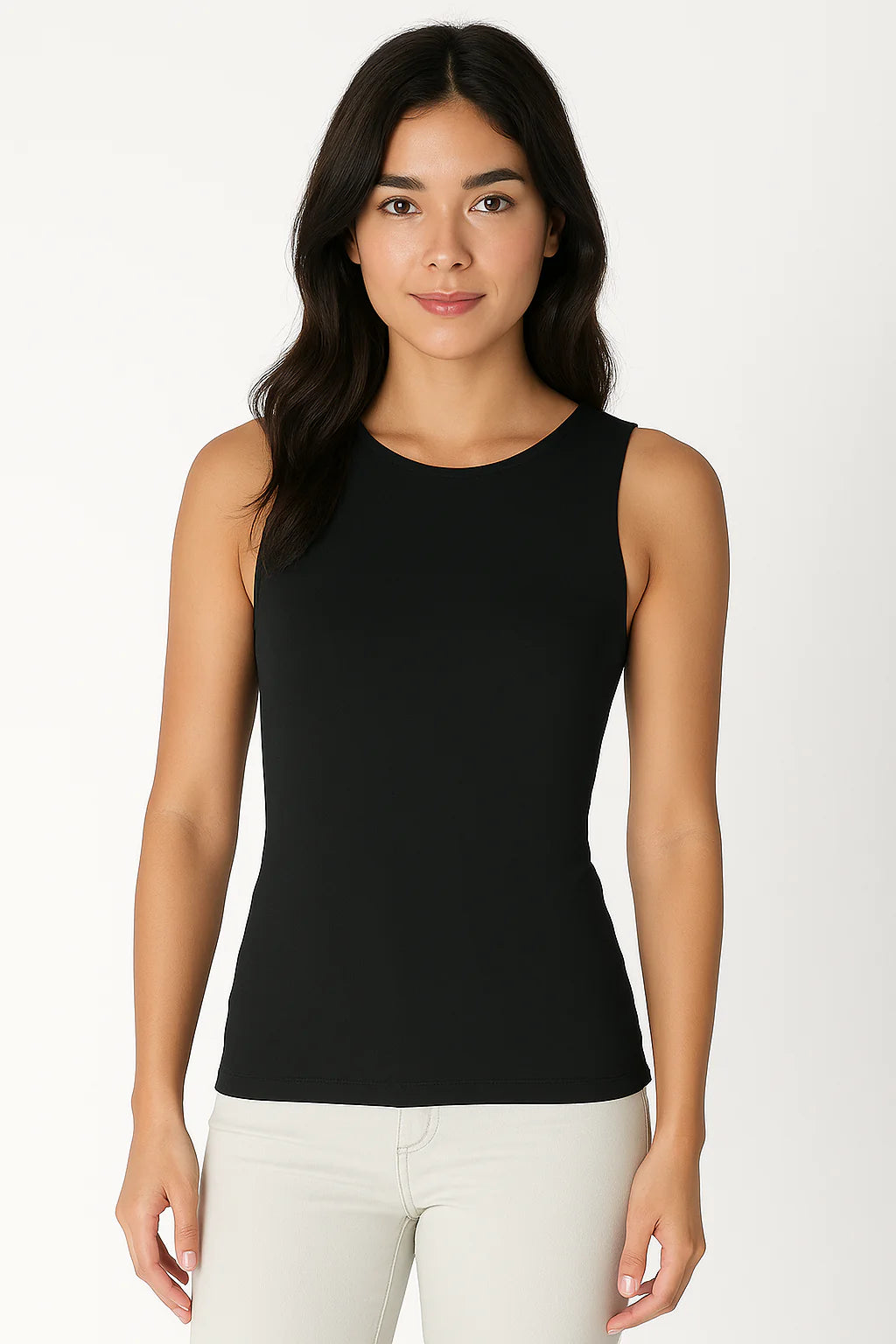 SJ Essential Boat Neck Tank - Black