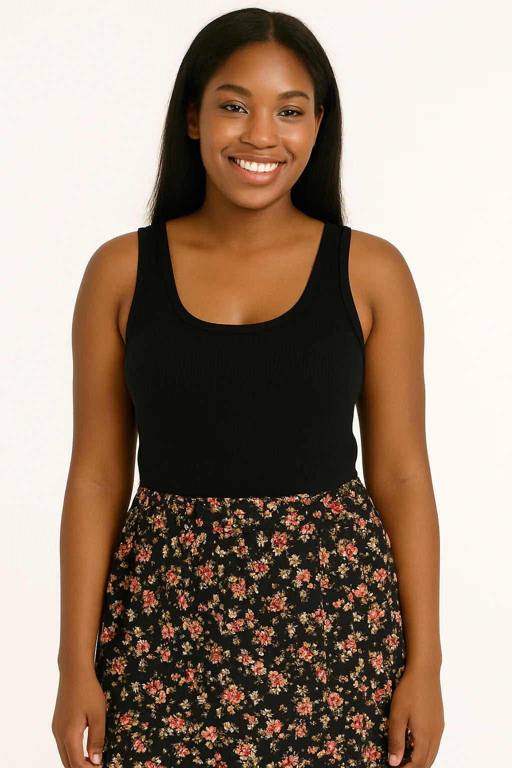 SJ Essential Ribbed Bodysuit - Black