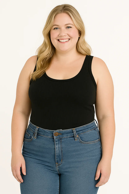 SJ Essential Ribbed Bodysuit - Black