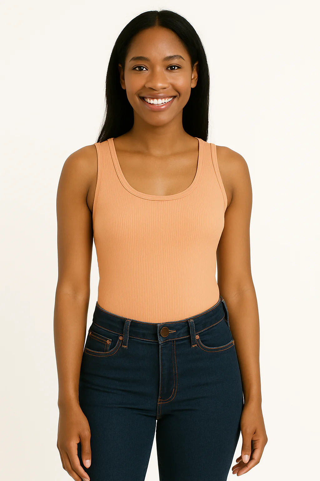 SJ Essential Ribbed Bodysuit - Papaya